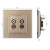 Розетка мультимедийная двойная AUDIO RCA LIVOLO золотая VL-C792AD-13
