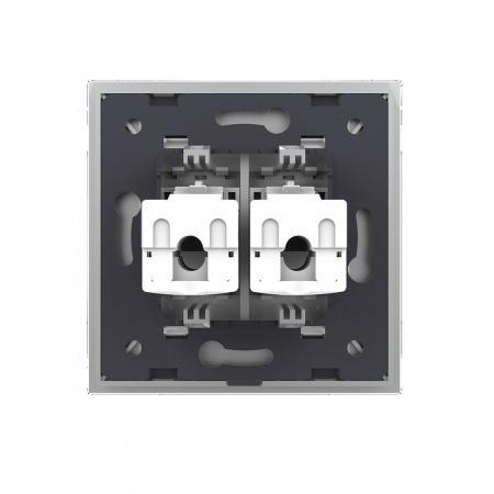 Розетка компьютерная двойная LIVOLO RJ-45 серая VL-C792C-15