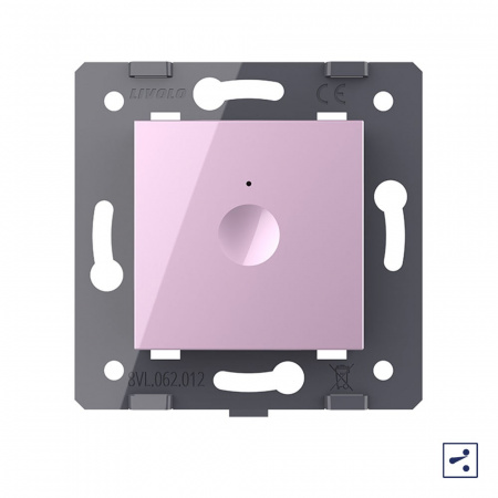 Одноклавишный проходной сенсорный выключатель Livolo Module, цвет розовый (механизм)