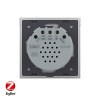 Сенсорный выключатель Livolo ZigBee (Wi-Fi) 2 клавиши 1 пост Серый