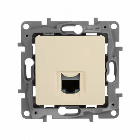 Розетка компьютерная RJ45 UTP кат.5e Слоновая кость. Legrand Etika