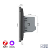 Одноклавишный проходной умный сенсорный диммер Livolo ZigBee, 1 пост, Черный VL-C701SD2Z-2BG
