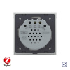 Сенсорный проходной выключатель Livolo ZigBee (Wi-Fi) 1 клавиша 1 пост Серый