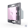Одноклавишный проходной сенсорный выключатель Livolo Module, цвет розовый (механизм)