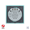 Сенсорный проходной выключатель Livolo ZigBee (Wi-Fi) 2 клавиши 1 пост Зеленый