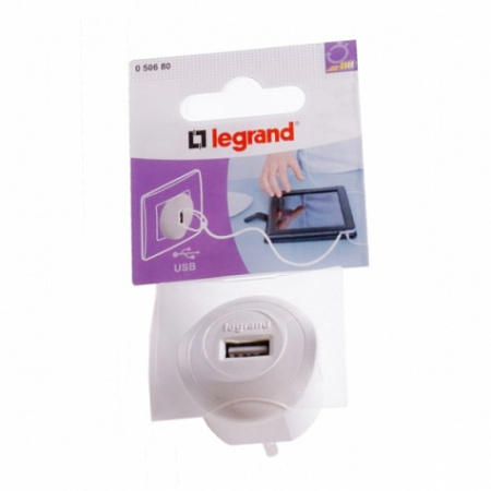 Компактное зарядное устройство USB 230В 1,5А 5 В Белый. Legrand