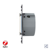 Двухклавишный проходной сенсорный выключатель Livolo ZigBee Quadro, цвет золотой (механизм)