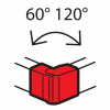 Внешний изменяемый угол Metra от 60°-120° для 85x50. Legrand