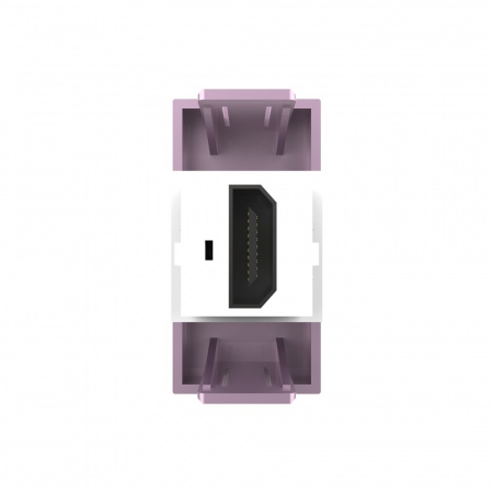 Розетка HDMI 2.0 Livolo, цвет розовый (механизм)