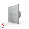 Сенсорный выключатель Livolo ZigBee (Wi-Fi) 2 клавиши 1 пост Серый