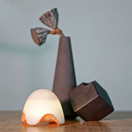 Лампа Ami Lamp Vulcano светлое дерево