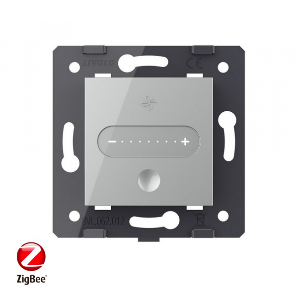 Регулятор вытяжки ZigBee Livolo, цвет серый (механизм) VL-FC1GZ-2IP