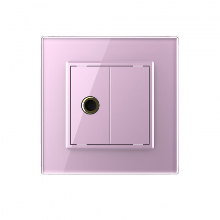 Розетка Livolo микрофон TRS 6.3 JACK Розовая