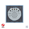 Сенсорный проходной выключатель Livolo ZigBee (Wi-Fi) 2 клавиши 1 пост Синий