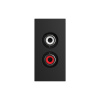 Розетка мультимедийная AUDIO RCA LIVOLO черная BB-C7-1AD-12 (механизм)