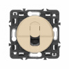 Розетка компьютерная RJ 45 UTP категории 6 Слоновая кость. Celiane. Legrand