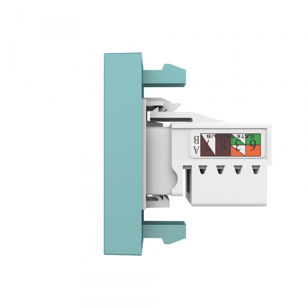 Розетка интернет RJ-45 кат. 6 Livolo, цвет зеленый (механизм)