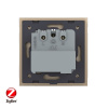 Розетка электрическая ZigBee (Wi-Fi) с заземлением защитными шторками 16A Livolo 1 пост Золотая