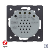 Двухклавишный проходной сенсорный выключатель Livolo ZigBee Quadro, цвет золотой (механизм)