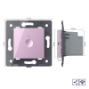 Одноклавишный проходной сенсорный выключатель Livolo Module с функцией радиоуправления, цвет розовый (механизм)