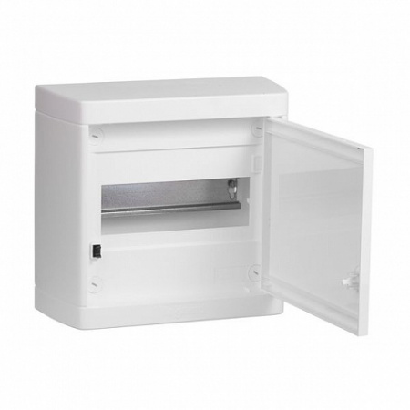 Щит Nedbox навесной 1 рейка 8 мод., 225х210х97мм с N+PE, белый с белой дверью (IP 40). Legrand