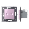 Двухклавишный сенсорный выключатель Livolo Module, цвет розовый (механизм)