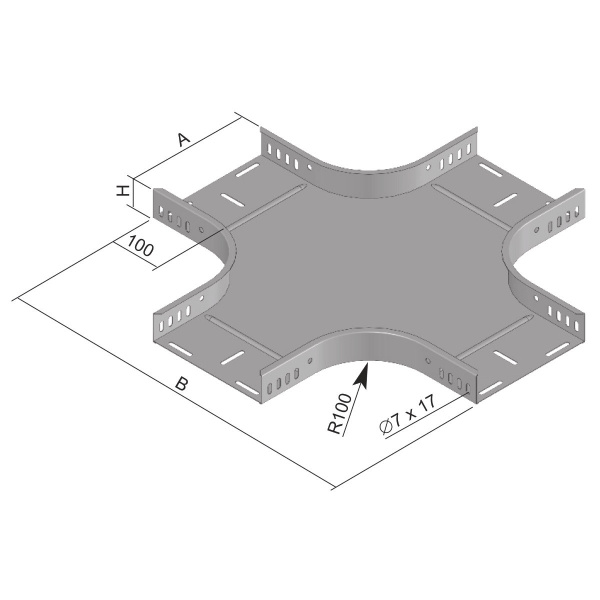 ответвитель крестообразный KR 85X600_S