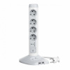 Мультимедийный блок ''Комфорт и безопасность'' 16А на 4 розетки + 2xUSB + 1xMicroUSB с кабелем 1,5м