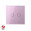 Сенсорный выключатель Livolo ZigBee (Wi-Fi) 2 клавиши 1 пост Розовый