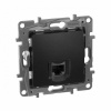 Розетка компьютерная RJ45 UTP кат.5e Антрацит. Legrand Etika