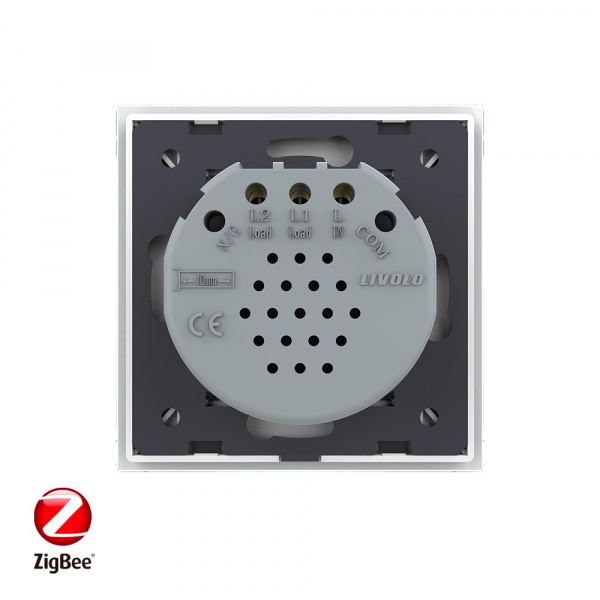 Сенсорный выключатель Livolo ZigBee (Wi-Fi) 2 клавиши 1 пост Белый