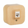Розетка телефонная RJ11, Дерево. Legrand Quteo
