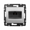 Розетка компьютерная RJ45 UTP Кат.5e на захватах Алюминий. Legrand. Valena
