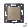 Одноклавишная сенсорная кнопка Livolo Quadro 12/24В с функцией радиоуправления, цвет золотой (механизм)