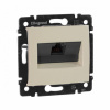 Розетка компьютерная RJ45 UTP Кат.5e на захватах Слоновая кость. Legrand Valena