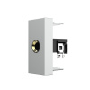 Розетка стерео аудио LIVOLO TRS 6.3 jack серая BB-C7-1M1-15 (механизм)