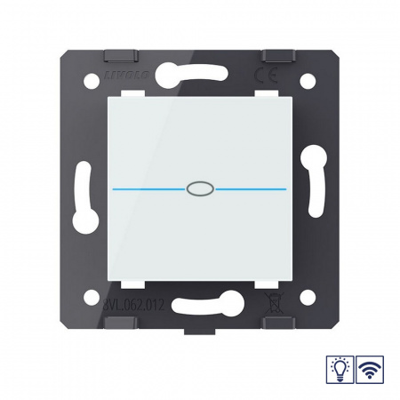 Одноклавишный сенсорный диммер Livolo Quadro с функцией радиоуправления, цвет белый (механизм)