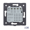 Двухклавишный проходной сенсорный выключатель Livolo Module с функцией радиоуправления, цвет серый (механизм)