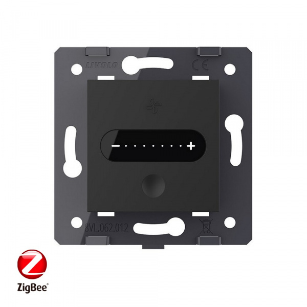 Регулятор вытяжки ZigBee Livolo, цвет черный (механизм) VL-FC1GZ-2BP