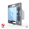 Одноклавишный проходной сенсорный выключатель Livolo ZigBee Module, цвет синий (механизм)