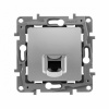 Розетка компьтерная RJ45 UTP кат.6 Алюминий. Legrand Etika