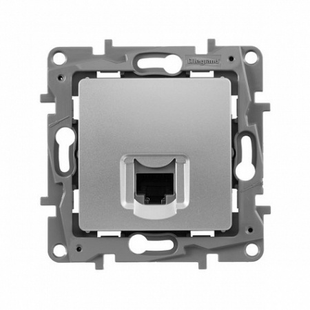 Розетка компьтерная RJ45 UTP кат.6 Алюминий. Legrand Etika