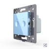 Двухклавишный проходной сенсорный выключатель Livolo Module, цвет синий (механизм)