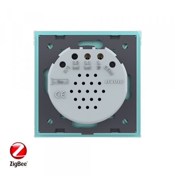 Сенсорный выключатель Livolo ZigBee (Wi-Fi) 1 клавиша 1 пост Зеленый