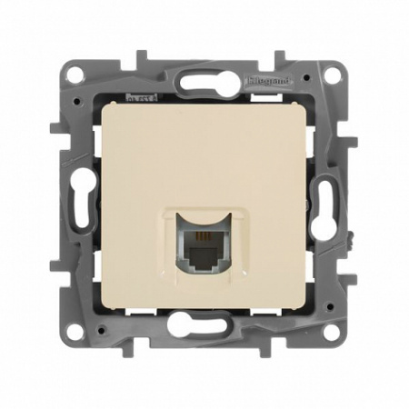Розетка телефонная RJ11 Слоновая кость. Legrand. Etika
