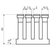 Перфорированный безгалогенный канал DIN RK 50X50 HF_LD