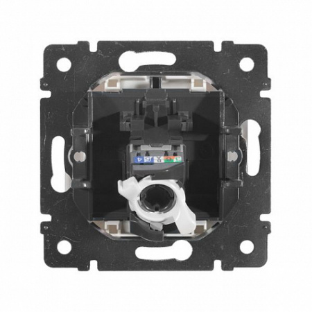 Розетка компьютерная RJ45 UTP Кат.5e на захватах Алюминий. Legrand. Valena