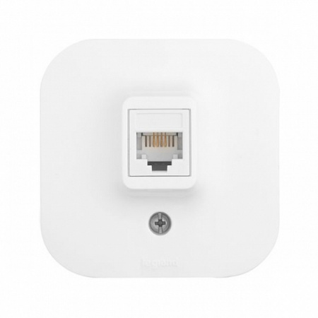 Розетка телефонная RJ11, Белый. Legrand Quteo