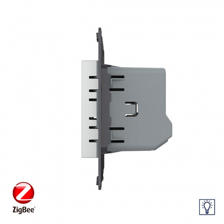 Одноклавишный проходной сенсорный диммер Livolo ZigBee, цвет серый (механизм) VL-FC1SDZ-2IP