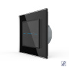 Сенсорный выключатель для жалюзи Livolo Quadro 2 клавиши 1 модуль Черный VL-Q702W-12
